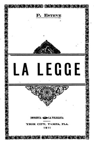 La Liga de Pedro Esteve. Editado por la Políglota en 1911