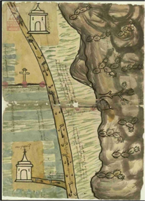Mixquic, Xochimilco, Ayotzingo y Chalco, 1579. (Tierras, vol. 67, exp. 2, f. 1, AGN)