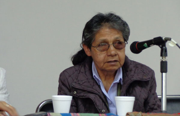Imagen 14. Hilda Reinaga, 2013. Foto: Fabiola Escárzaga.