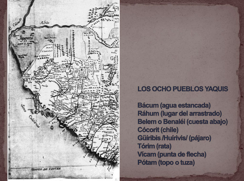 Imagen 2. Los ocho pueblos yaquis