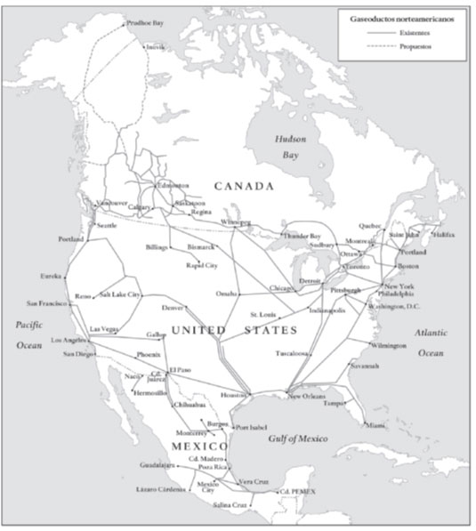 Gasoductos en Norteamérica