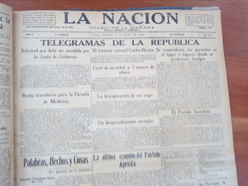 Imagen 3: Diario <em>La Nación</em>, Archivo Regional de Tacna.