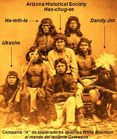 Imagen 4. Compañía “A” de exploradores apaches (1880’s)