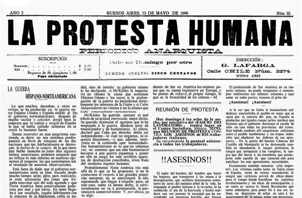 La Protesta Humana (Buenos Aires), núm. 35, 15-05-1898.