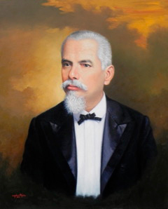 Eloy Alfaro, ilustre exiliado y capitán de desterrados. Retrato al óleo por Angeloni Tapia