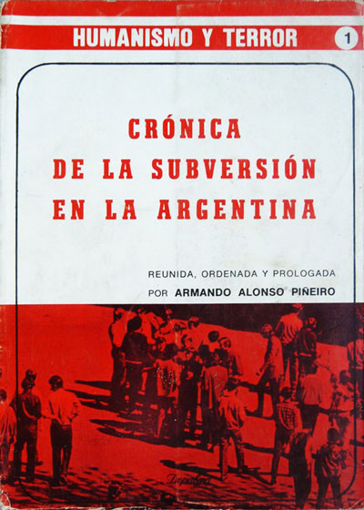 Portada del libro Crónica de la subversión en la Argentina, de Armando Alonso Piñero