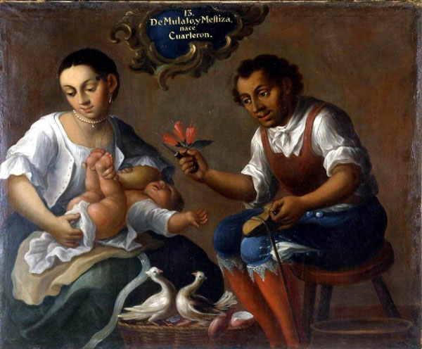 De Mulato, y Mestiza, nace, Cuarteron. José Joaquín Magón, ca. 1751