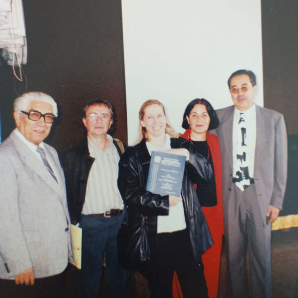De izquierda a derecha: Mario Miranda Pacheco, Rafael Pérez Taylor, Liliana Weinberg y Ricardo Melgar en el examen de doctorado de Gloria Alicia Caudillo Félix