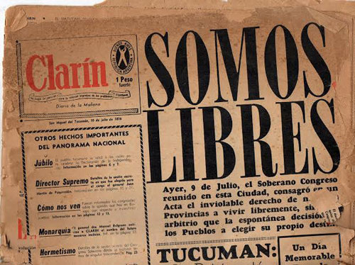 Titular del suplemento de Clarín del 9 de julio de 1966