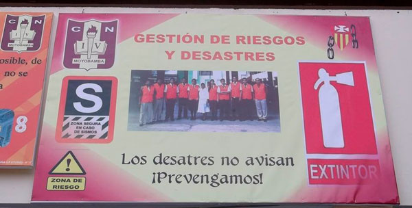 Imagen 4. Enfoque de gestión de riesgos y desastres en la I.E. Ignacia Velásquez. Moyobamba, San Martín. Foto del autor