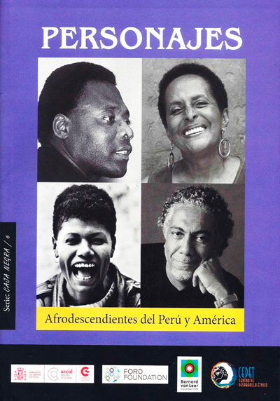 Imagen 4. Portada de <em>Personajes afrodescendientes del Perú y América</em>