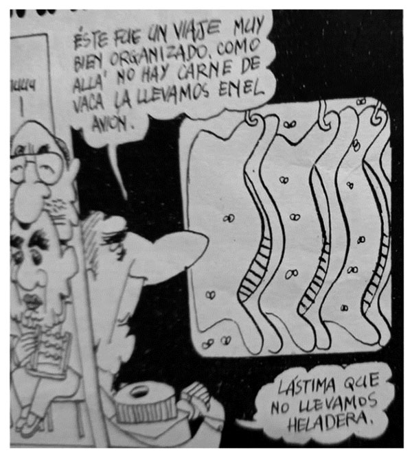 Caricatura aparecida en Revista Humor Registrado
