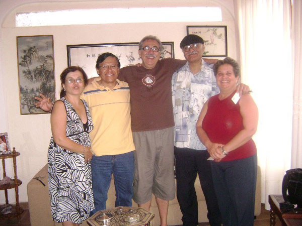 Hilda Tísoc, Ricardo Melgar, Caridad Masson, Luis Rocca y otro amigo, Cuernavaca, México, 2009