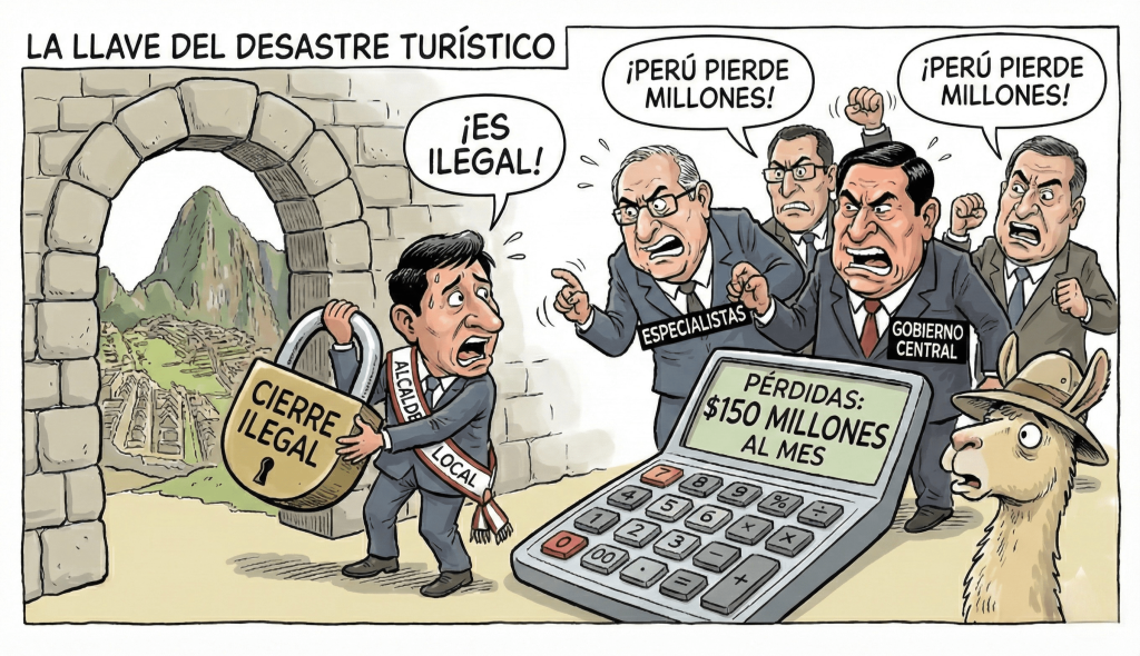Caricatura-Pacarinadelsur-Cerrar-Machu-Pichu