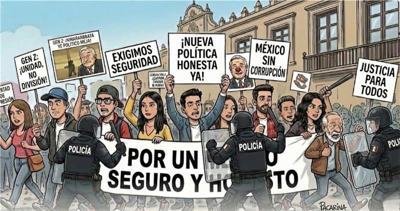 Caricatura-Pacarinadelsur-Oposicion-marcha-Generacion-Z